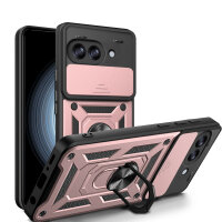 Outdoor Panzer Hülle für Google Pixel 10A Handyhülle mit Kameraschutz Ringhalter Cover Rosegold
