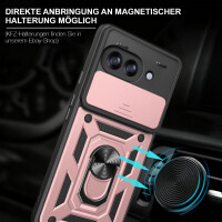 Outdoor Panzer Hülle für Google Pixel 10A Handyhülle mit Kameraschutz Ringhalter Cover Rosegold