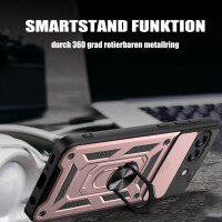 Outdoor Panzer Hülle für Google Pixel 10A Handyhülle mit Kameraschutz Ringhalter Cover Rosegold