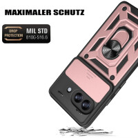Outdoor Panzer Hülle für Google Pixel 10A Handyhülle mit Kameraschutz Ringhalter Cover Rosegold