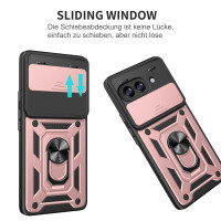 Outdoor Panzer Hülle für Google Pixel 10A Handyhülle mit Kameraschutz Ringhalter Cover Rosegold