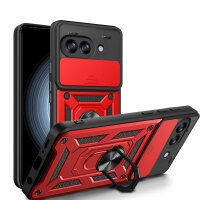 Outdoor Panzer Hülle für Google Pixel 10A Handyhülle mit Kameraschutz Ringhalter Cover Rot