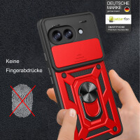 Outdoor Panzer Hülle für Google Pixel 10A Handyhülle mit Kameraschutz Ringhalter Cover Rot