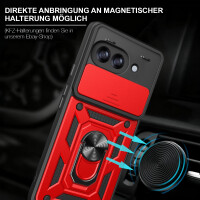 Outdoor Panzer Hülle für Google Pixel 10A Handyhülle mit Kameraschutz Ringhalter Cover Rot