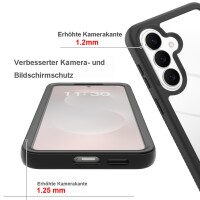 360 Grad Hülle mit eingebautem Displayschutz für Samsung Galaxy S26 Bumper Schwarz