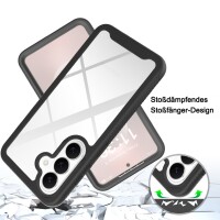 360 Grad Hülle mit eingebautem Displayschutz für Samsung Galaxy S26 Bumper Schwarz