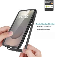 360 Grad Hülle mit eingebautem Displayschutz für Samsung Galaxy S26 Ultra Bumper Schwarz
