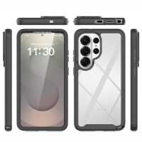 360 Grad Hülle mit eingebautem Displayschutz für Samsung Galaxy S26 Ultra Bumper Schwarz