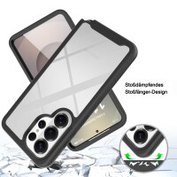 360 Grad Hülle mit eingebautem Displayschutz für Samsung Galaxy S26 Ultra Bumper Schwarz