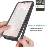 360 Grad Hülle mit eingebautem Displayschutz für Samsung Galaxy S26+ Bumper Schwarz
