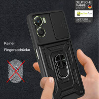 Outdoor Panzer Hülle für Motorola Moto G06 / G06 Power Handyhülle mit Kameraschutz Ringhalter Schwarz