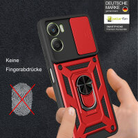Outdoor Panzer Hülle für Motorola Moto G06 / G06 Power Handyhülle mit Kameraschutz Ringhalter Rot