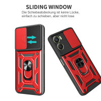 Outdoor Panzer Hülle für Motorola Moto G06 / G06 Power Handyhülle mit Kameraschutz Ringhalter Rot