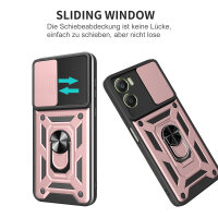 Outdoor Panzer Hülle für Motorola Moto G06 / G06 Power Handyhülle mit Kameraschutz Ringhalter Rosegold