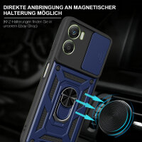 Outdoor Panzer Hülle für Motorola Moto G06 / G06 Power Handyhülle mit Kameraschutz Ringhalter Blau