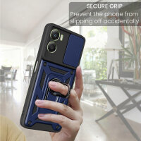 Outdoor Panzer Hülle für Motorola Moto G06 / G06 Power Handyhülle mit Kameraschutz Ringhalter Blau