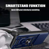 Outdoor Panzer Hülle für Motorola Edge 60 Pro Handyhülle mit Kameraschutz Ringhalter Blau
