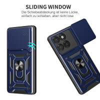 Outdoor Panzer Hülle für Motorola Edge 60 Pro Handyhülle mit Kameraschutz Ringhalter Blau