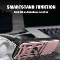Outdoor Panzer Hülle für Motorola Edge 60 Pro Handyhülle mit Kameraschutz Ringhalter Rosegold