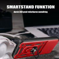 Outdoor Panzer Hülle für Motorola Edge 60 Pro Handyhülle mit Kameraschutz Ringhalter Rot
