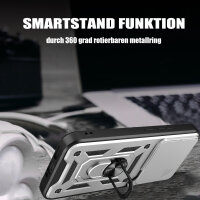 Outdoor Panzer Hülle für Motorola Edge 60 Pro Handyhülle mit Kameraschutz Ringhalter Silber