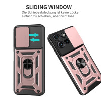 Outdoor Panzer Hülle für Motorola Edge 60 Neo Handyhülle mit Kameraschutz Ringhalter Rosegold