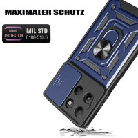 Outdoor Panzer Hülle für Motorola Moto G17 Handyhülle mit Kameraschutz Ringhalter Blau