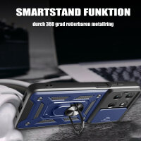 Outdoor Panzer Hülle für Motorola Moto G17 Handyhülle mit Kameraschutz Ringhalter Blau