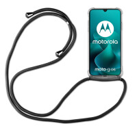 Handykette für Motorola Moto G06 / G06 Power Hülle mit Band Case Kordel in Schwarz
