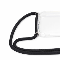 Handykette für Motorola Moto G06 / G06 Power Hülle mit Band Case Kordel in Schwarz