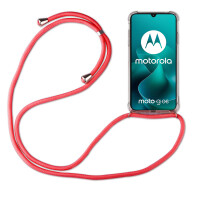 Handykette für Motorola Moto G06 / G06 Power Hülle mit Band Case Kordel in Rot