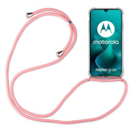 Handykette für Motorola Moto G06 / G06 Power Hülle mit Band Case Kordel in Rosa