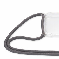 Handykette für Motorola Moto G06 / G06 Power Hülle mit Band Case Kordel in Grau