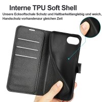 Apple iPhone 17E Handy Tasche Flip Cover Case Buch Klapp Schutz Hülle Etui Bumper in Schwarz