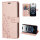 Hülle für iPhone 17E Handy Tasche Handyhülle Schutzhülle Klapphülle Blume Rosegold