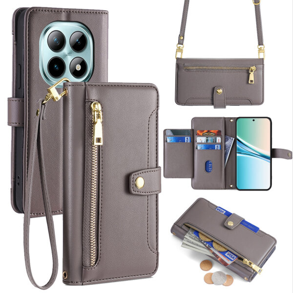 Handykette PU Leder für Xiaomi Redmi Note 15 4G / 5G Grau