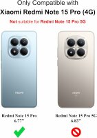 Handykette PU Leder für Xiaomi Redmi Note 15 Pro 4G Hellblau