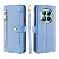 Handykette PU Leder für Xiaomi Redmi Note 15 Pro 5G Hellblau