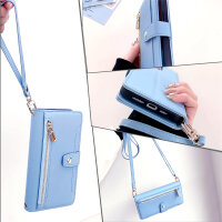 Handykette PU Leder für Xiaomi Redmi Note 15 Pro 5G Hellblau