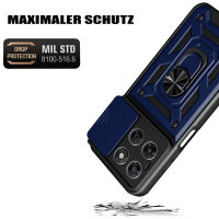 Outdoor Panzer Hülle für Motorola Moto G67 Blau