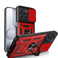 Outdoor Panzer Hülle für Motorola Moto G67 Rot