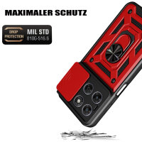 Outdoor Panzer Hülle für Motorola Moto G67 Rot