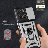 Outdoor Panzer Hülle für Motorola Moto G67 Silber