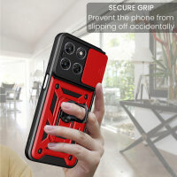 Outdoor Panzer Hülle für Motorola Moto G77 Rot