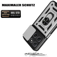 Outdoor Panzer Hülle für Motorola Moto G77 Silber