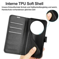 Wallet Case Klapphülle für Xiaomi 17 Ultra Schwarz