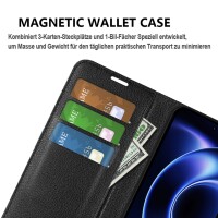 Wallet Case Klapphülle für Xiaomi 17 Ultra Schwarz