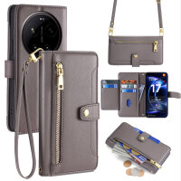 Handykette PU Leder für Xiaomi 17 Ultra Grau