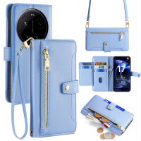 Handykette PU Leder für Xiaomi 17 Ultra Hellblau