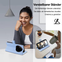 Handykette PU Leder für Xiaomi 17 Ultra Hellblau